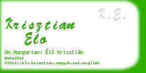 krisztian elo business card